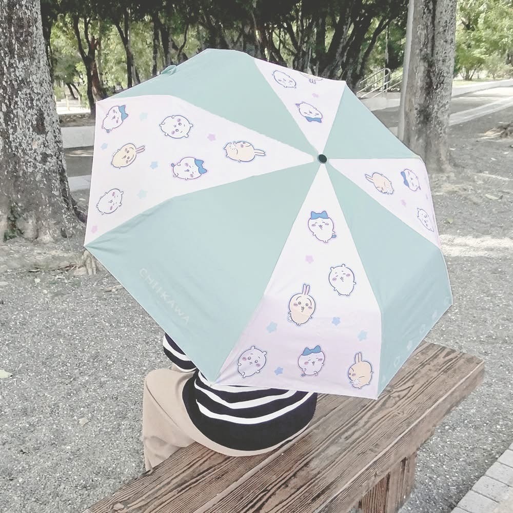 😉吉伊卡哇防曬黑膠自動傘☂️雨傘 遮陽傘 晴雨傘 防曬傘 摺疊傘 小可愛 烏薩奇 小八貓 Chiikawa-細節圖6