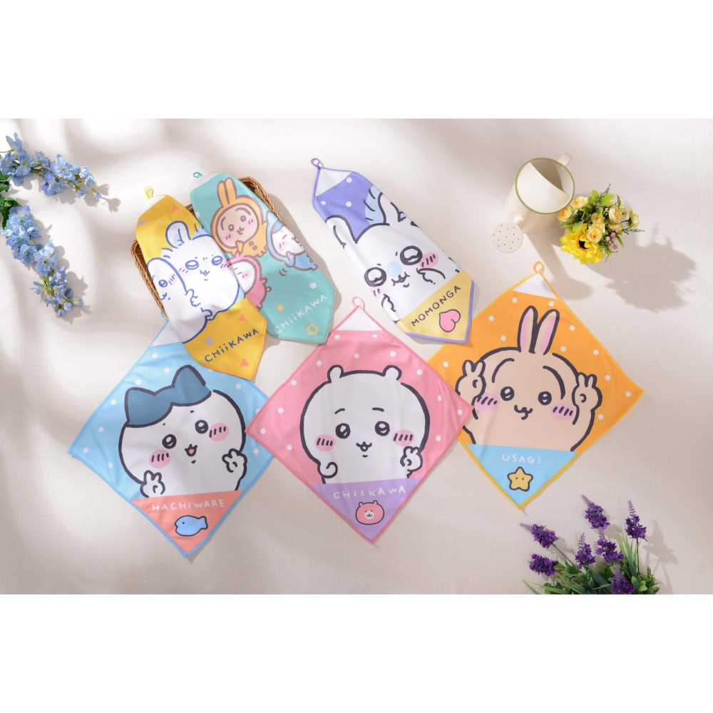 😉吉伊卡哇擦手巾👏正版授權 可愛擦手巾 卡通擦手巾 可掛式擦手毛巾 小桃 睡衣烏薩奇 小八貓 小可愛-細節圖2