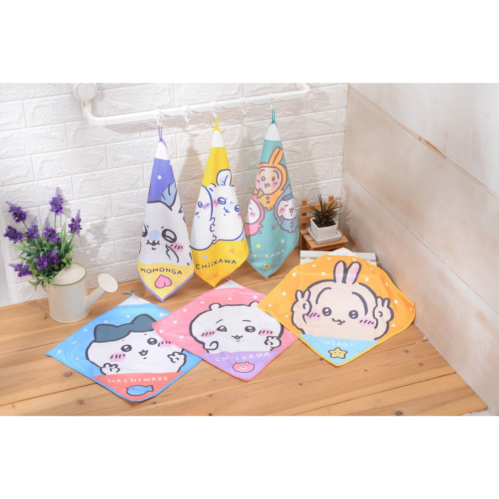 😉吉伊卡哇擦手巾👏正版授權 可愛擦手巾 卡通擦手巾 可掛式擦手毛巾 小桃 睡衣烏薩奇 小八貓 小可愛-細節圖3