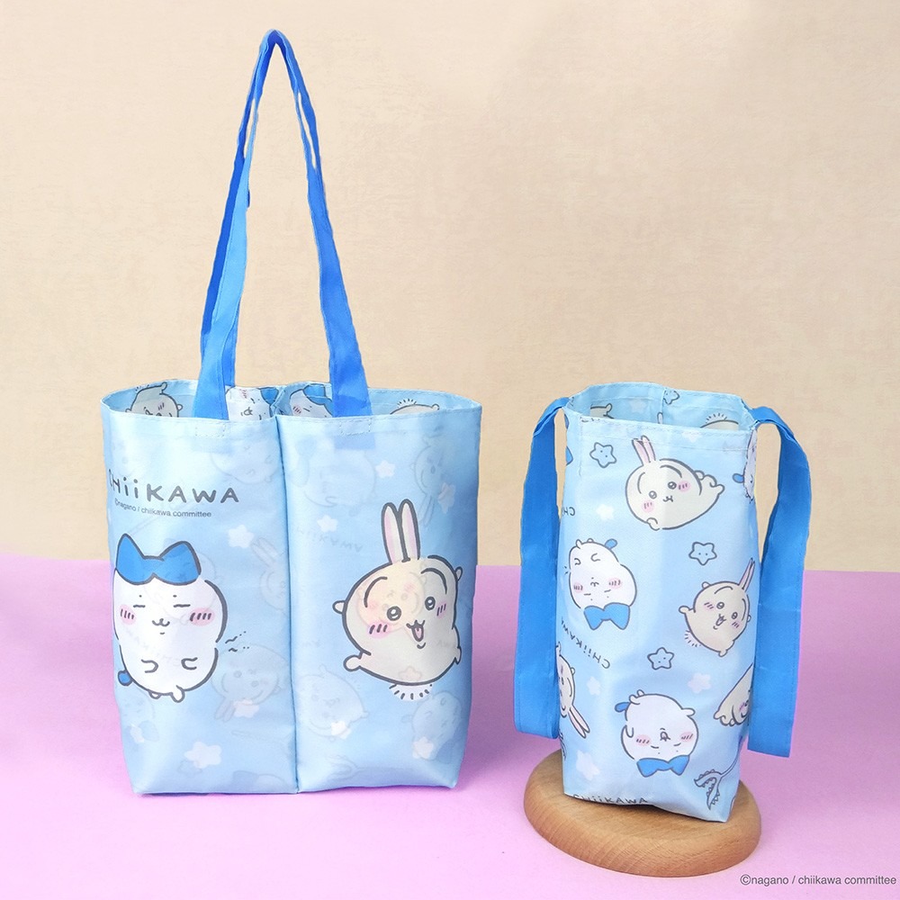 😉吉伊卡哇雙杯飲料提袋 飲料袋 隨身飲料袋 雙杯環保袋 環保提袋 飲料杯袋 水壺提袋 飲料手提袋 小可愛 烏薩奇小八貓-規格圖6