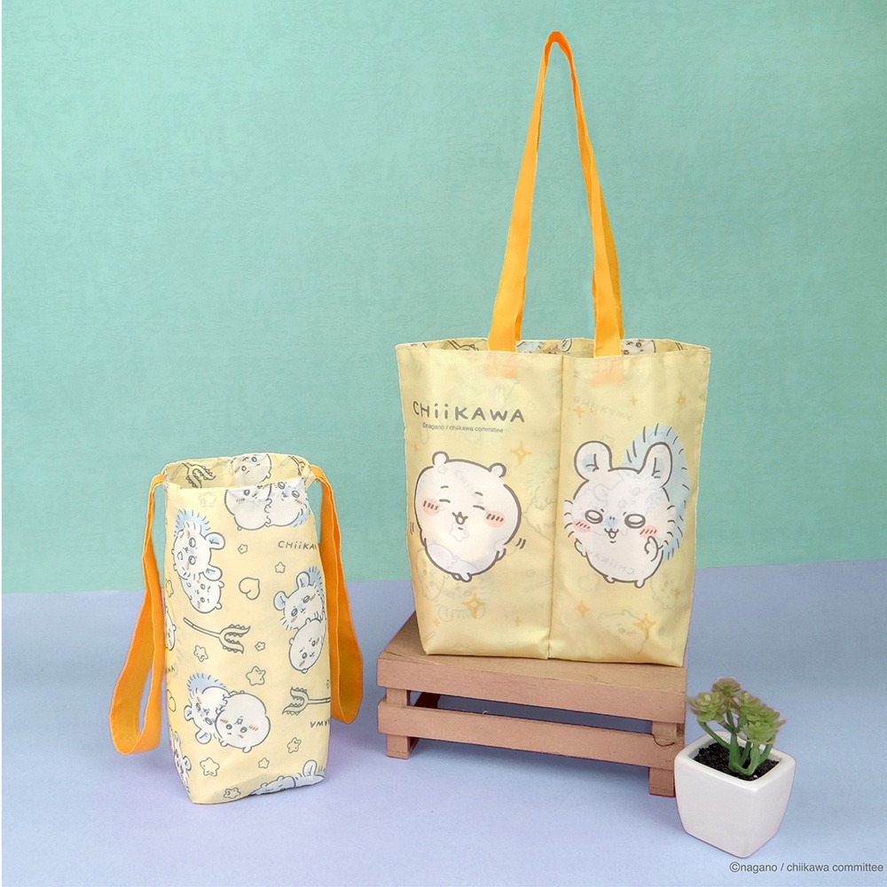 😉吉伊卡哇雙杯飲料提袋 飲料袋 隨身飲料袋 雙杯環保袋 環保提袋 飲料杯袋 水壺提袋 飲料手提袋 小可愛 烏薩奇小八貓-規格圖6