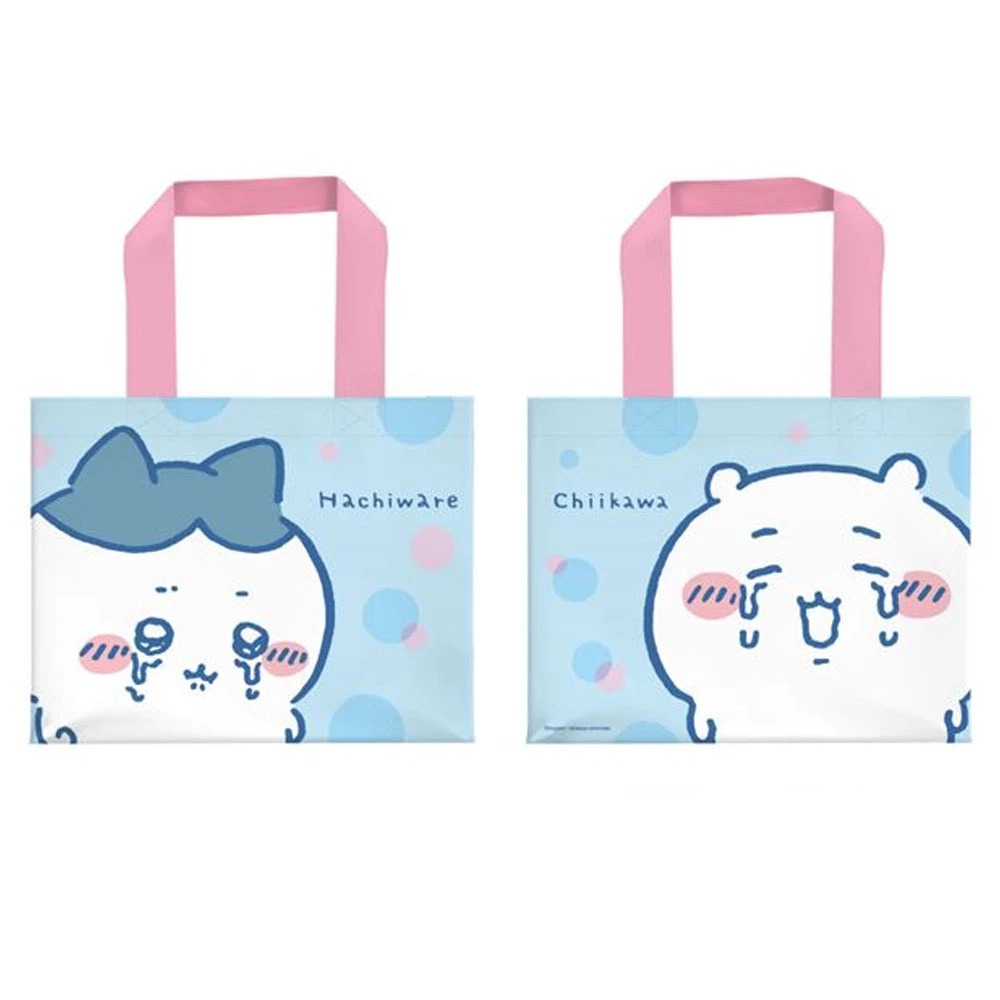 😉吉伊卡哇萬用編織購物袋 大提袋 購物袋 編織袋 台灣正版授權 哭哭小可愛 哭哭小八貓 CHIIKAWA-細節圖7