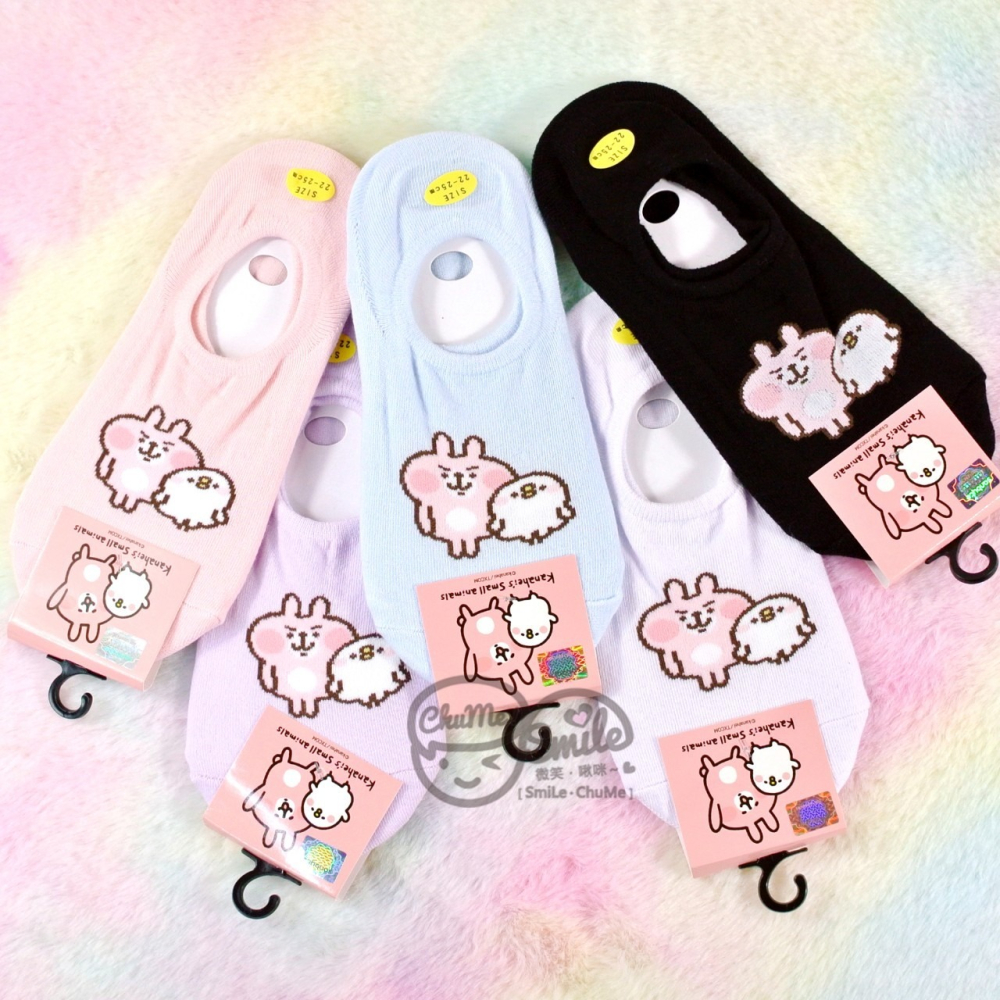 😉卡娜赫拉成人短襪隱形襪 正版授權 KANAHEI 兔兔P助 短筒襪 彈性襪 矽膠止滑船型襪 襪子 帆船襪 棉襪-細節圖4