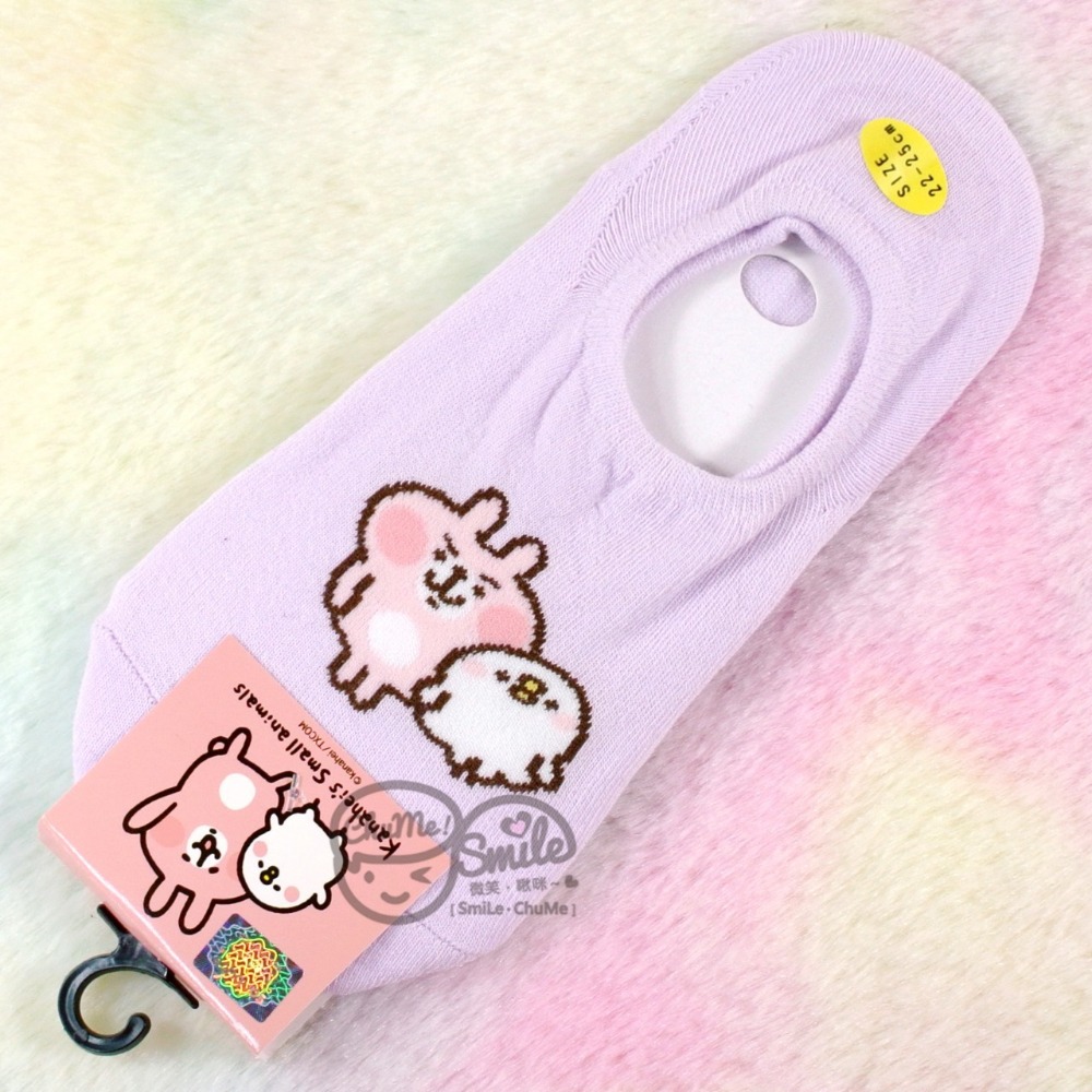 😉卡娜赫拉成人短襪隱形襪 正版授權 KANAHEI 兔兔P助 短筒襪 彈性襪 矽膠止滑船型襪 襪子 帆船襪 棉襪-規格圖6