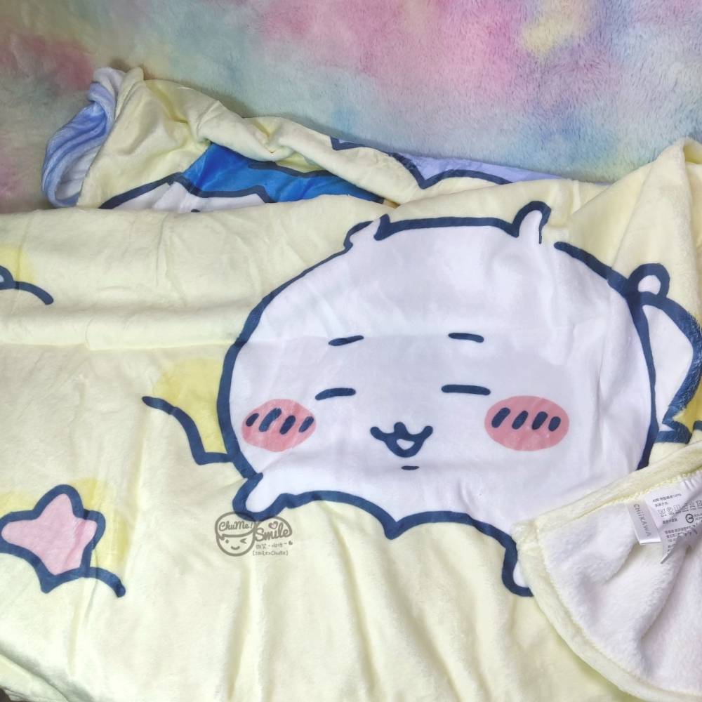 😉吉伊卡哇法蘭絨毯 雲朵上的流星 冷氣毯 寶寶毯 空調毯 沙發毯 車上毯 汽車毯 小毯子 毛毯 毯被 烏薩奇 小八貓-細節圖3