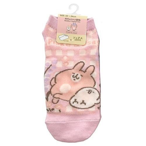 ⭐短襪：粉底方格