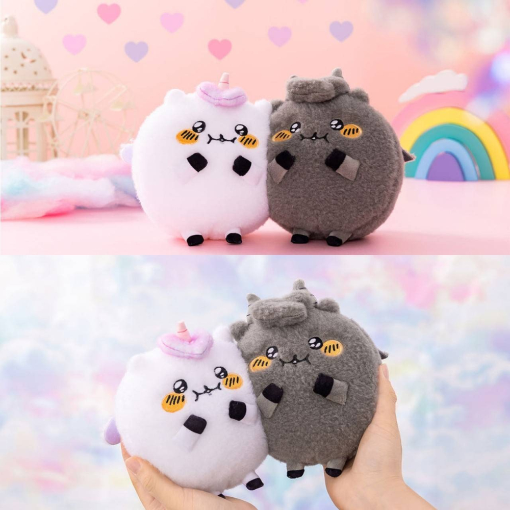 😉日本自嘲熊寶寶S娃 毛絨絨貼貼獨角獸娃S娃 Nagano官網娃娃 自嘲熊baby 水汪汪獨角獸 雙角獸娃娃-細節圖3