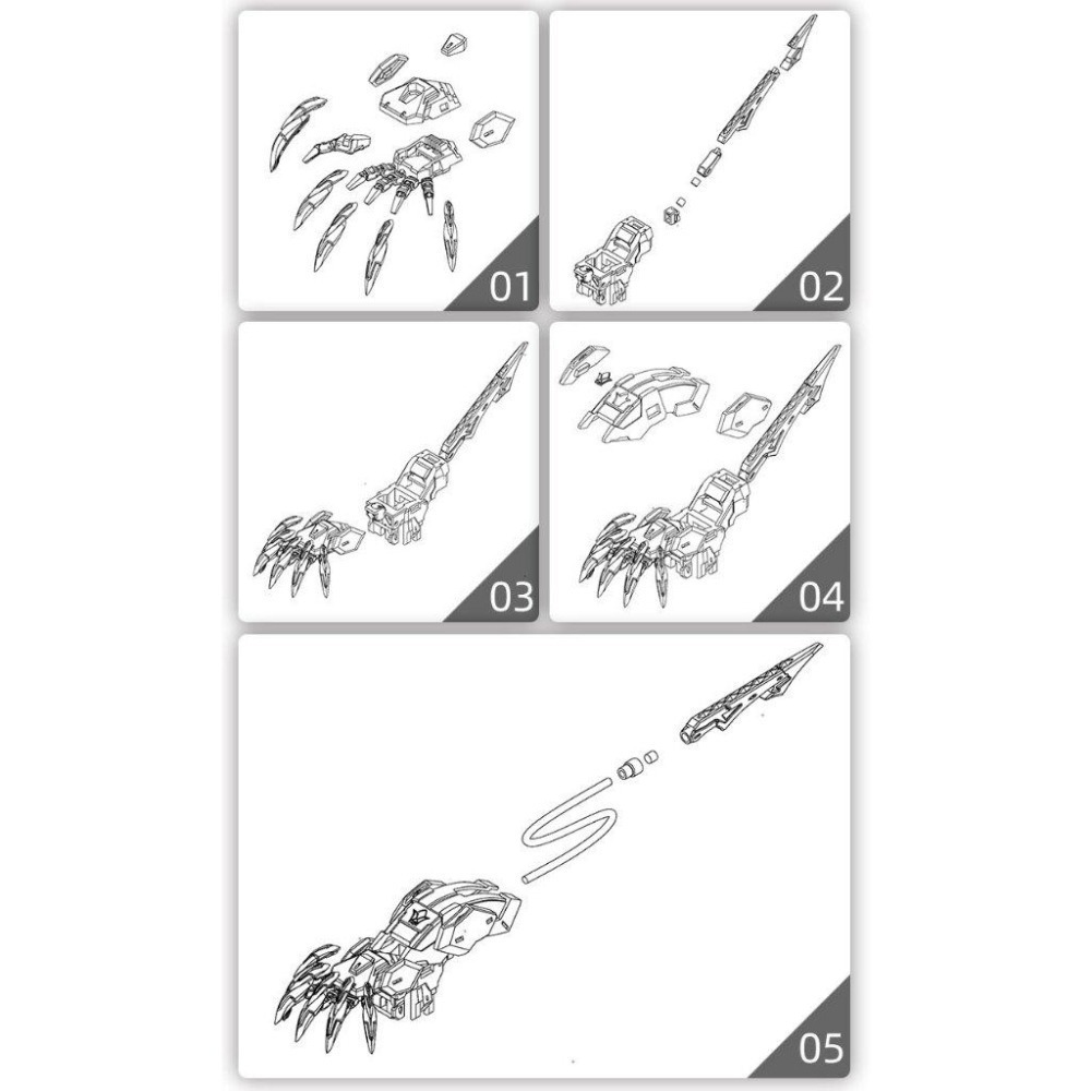 高精度 3d列印 MGSD 巴巴托斯強化裝備改套<狼手*2/尾刺*2/特典送專屬面罩>HS045-細節圖3