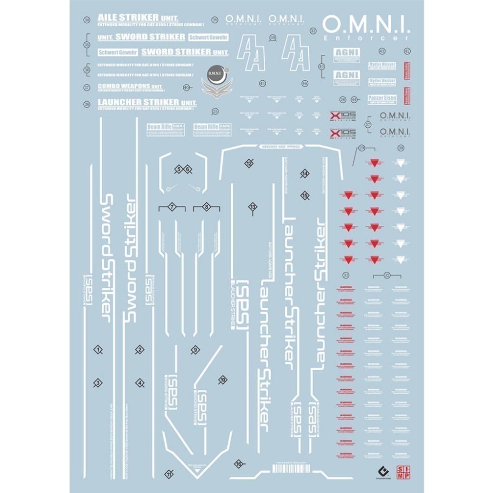 EVO PG 1/60 完美攻擊全套 劍砲装 StrikeGAT-X105 水貼-細節圖2