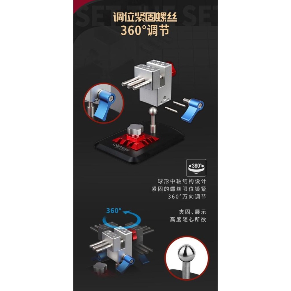 <現貨>二合一360度萬向鉗多用途高精密台鉗夾具 優速達90633-細節圖3