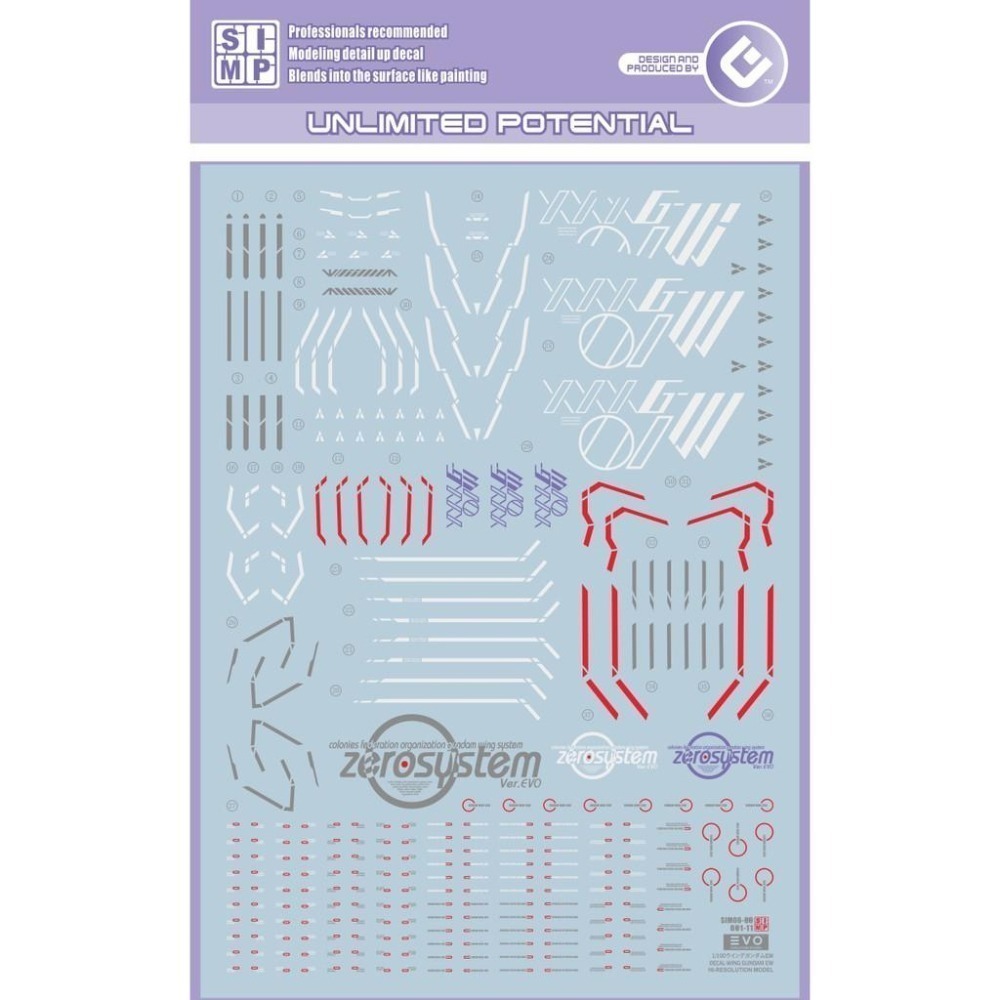 EVO MG hirm飛翼Wing Gundam水貼-細節圖2