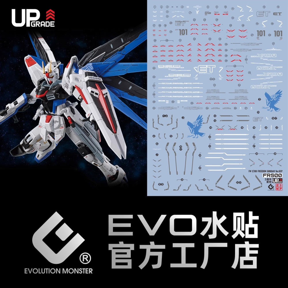 EVO MG FM 1/100 自由 GCP 基地限定 水貼-細節圖2