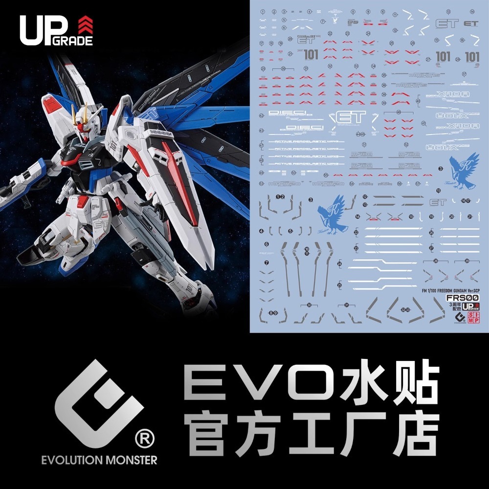 EVO MG FM 1/100 自由 GCP 基地限定 水貼-規格圖2