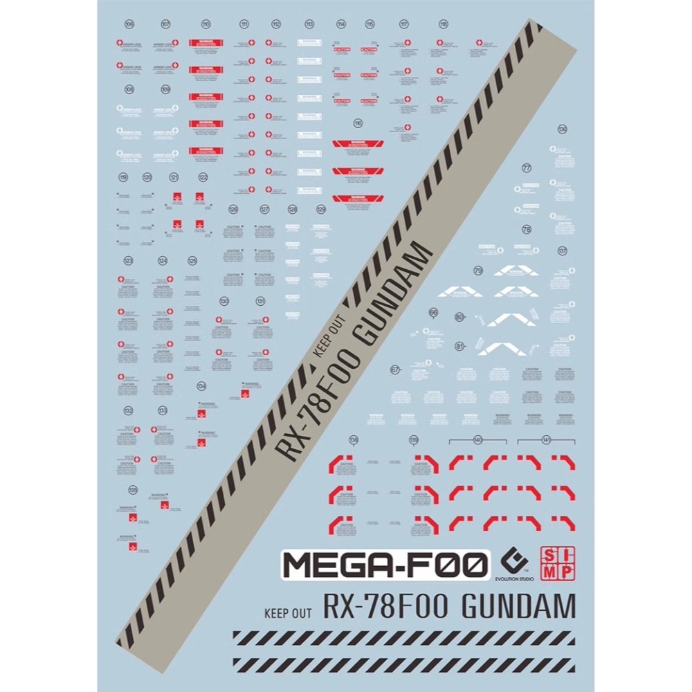 EVO  MEGA橫濱元祖 RX78F00 1/48 水貼-細節圖2