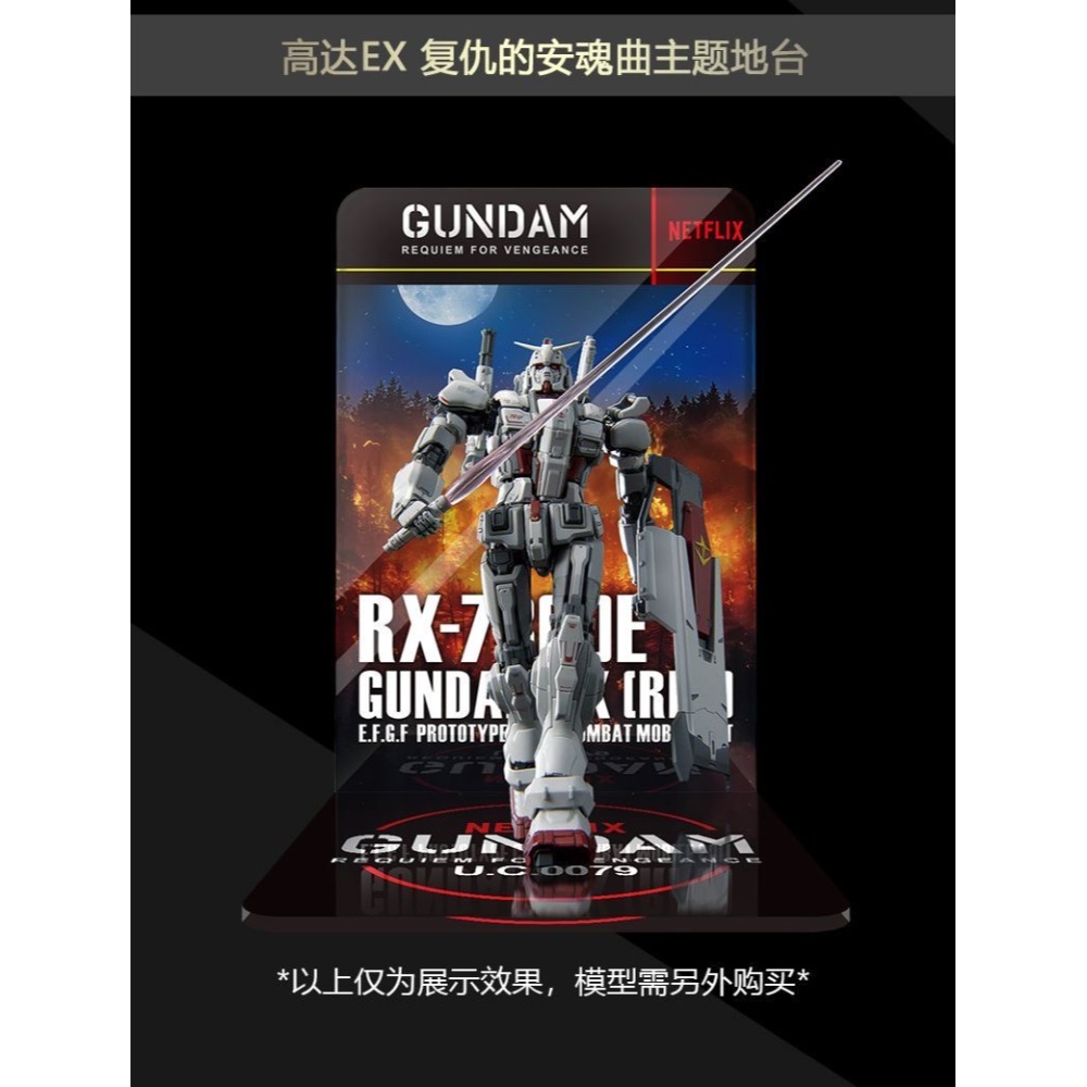 HG 機動戰士鋼彈：復仇的鎮魂曲 全新壓克力地台展示-規格圖5