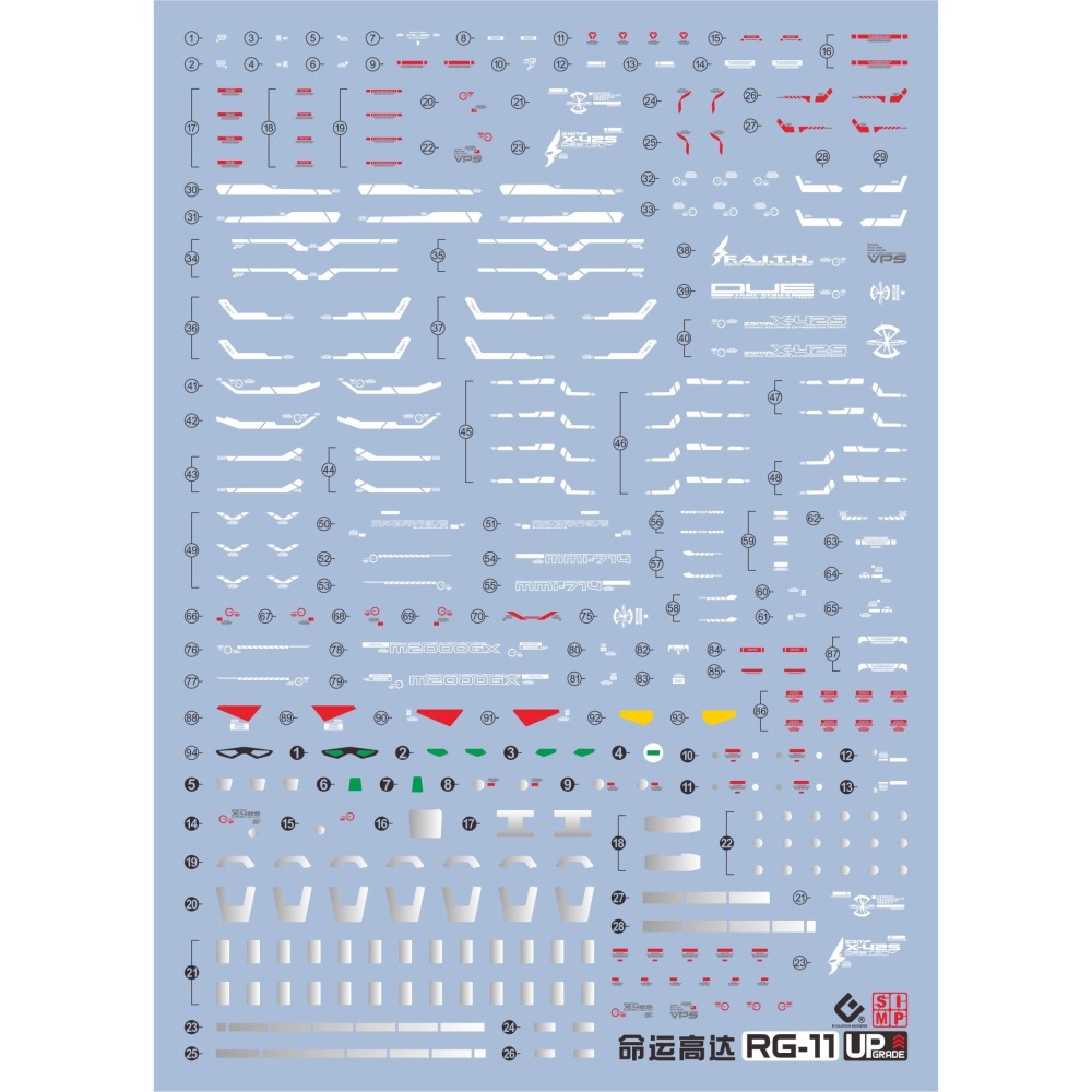 VO RG命運鋼彈 真飛鳥 Destiny Gundam 水貼-細節圖2