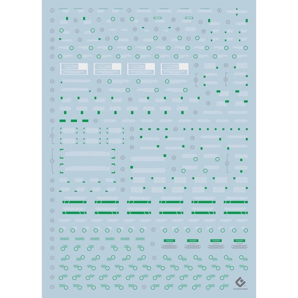 EVO PG獨角獸 最終決戰 EVA-PG15FB 三盾 限定電鍍綠 水貼-細節圖2