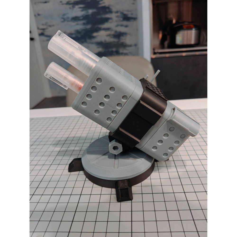 導彈筆筒<可調角度、可以轉動方向>孔徑1.5CM 適用於大小馬克筆、和刻刀桿-細節圖2