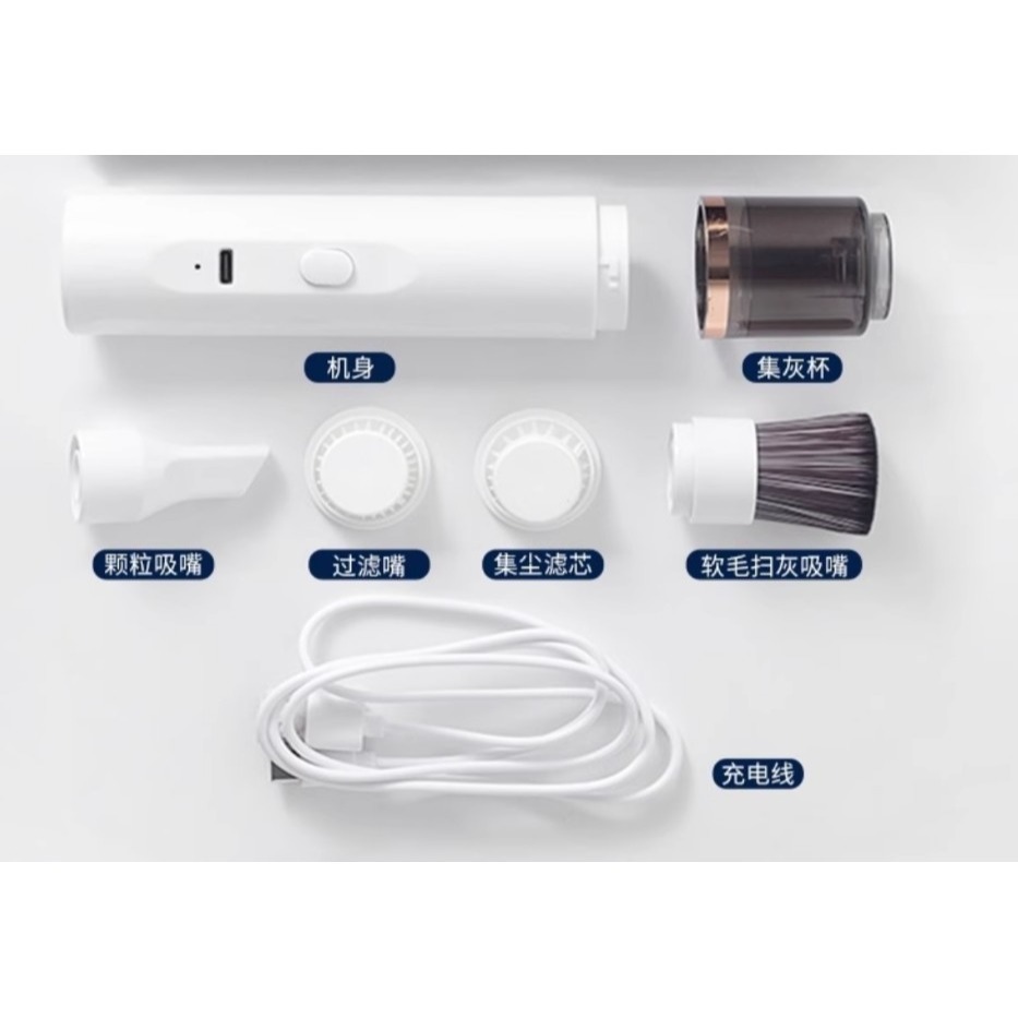 無線type c充電式 桌面型超刷毛刷+扁頭 吸塵器-細節圖10