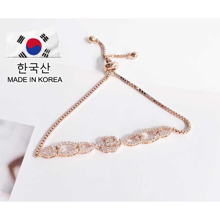 正韓銅鍍14K滑軌手鍊-月見-細節圖2