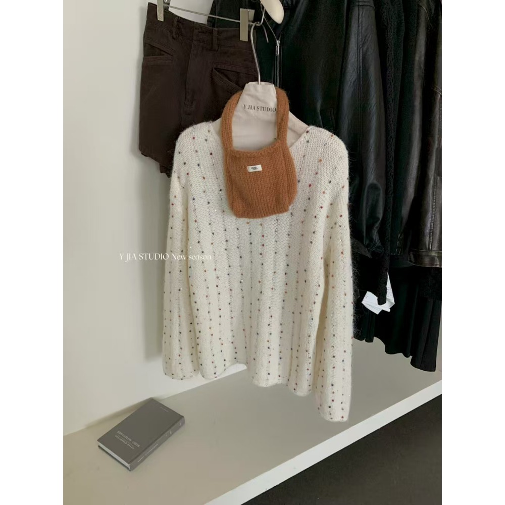 重工亮絲珠片寬鬆百搭針織-規格圖9