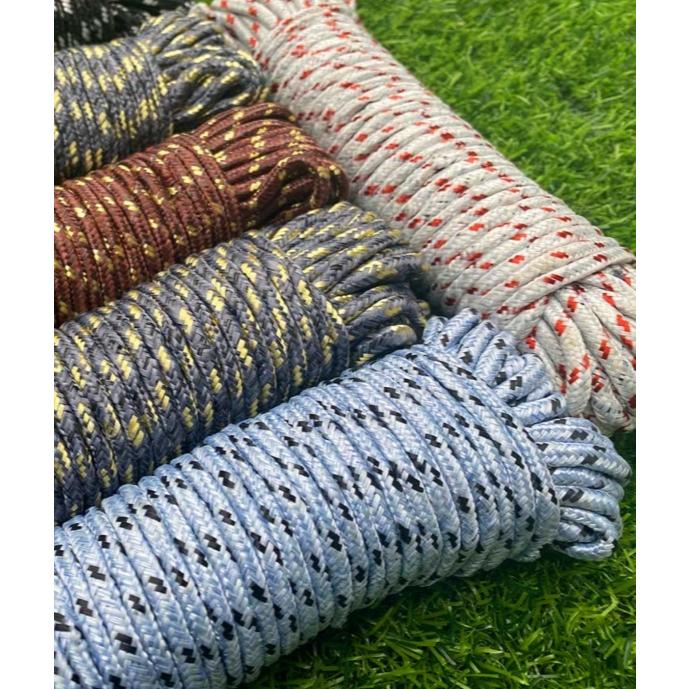 【小魚嚴選 台灣出貨】遮陽網專用編織繩10米20米 彩色繩綑綁繩編織繩 露營繩曬衣繩窗簾曬衣帳篷帆布童軍繩 尼龍繩塑膠繩-細節圖2