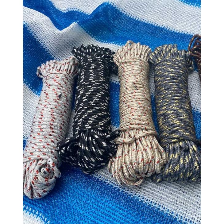 【小魚嚴選 台灣出貨】遮陽網專用編織繩10米20米 彩色繩綑綁繩編織繩 露營繩曬衣繩窗簾曬衣帳篷帆布童軍繩 尼龍繩塑膠繩-細節圖3