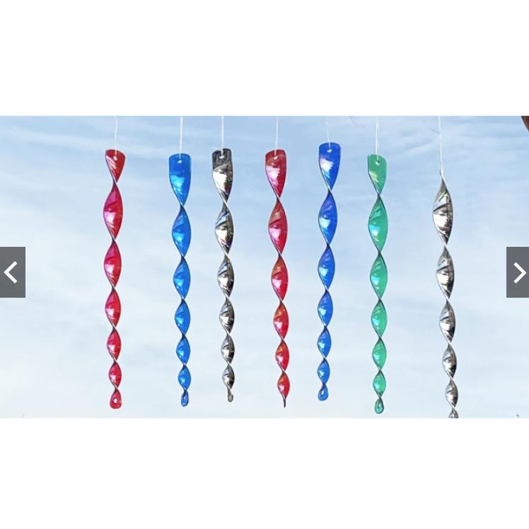 【園藝器具 快速出貨 電子發票】螺旋驅鳥棒 30cm 閃光防鳥工具 反光棒 趕鳥棒 旋轉驅鳥棒-細節圖2