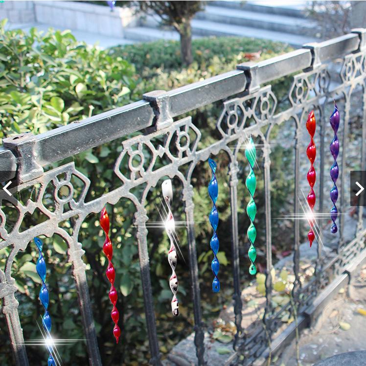 【園藝器具 快速出貨 電子發票】螺旋驅鳥棒 30cm 閃光防鳥工具 反光棒 趕鳥棒 旋轉驅鳥棒-細節圖6