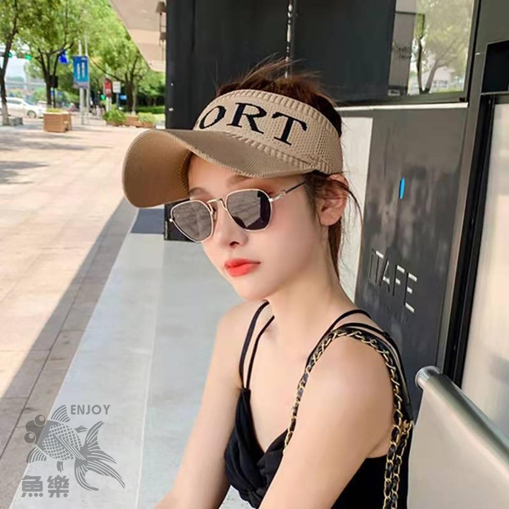 【小魚嚴選防曬系列  台灣現貨】遮陽帽 休閒帽子 鴨舌帽 運動帽 防曬 女 空頂 戶外運動-細節圖6