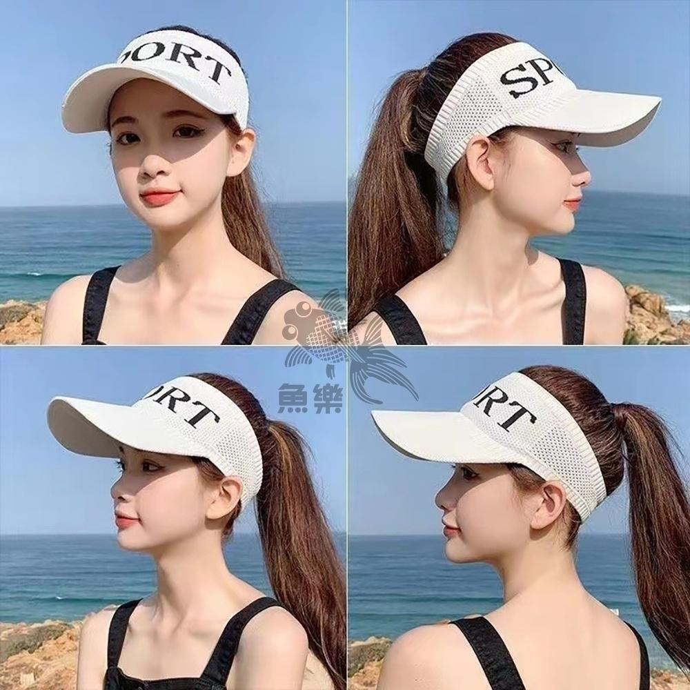 【小魚嚴選防曬系列  台灣現貨】遮陽帽 休閒帽子 鴨舌帽 運動帽 防曬 女 空頂 戶外運動-細節圖8