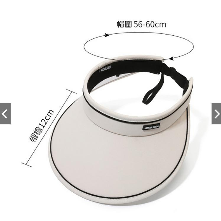 【小魚嚴選 防曬商品】大帽沿可摺疊防曬空頂帽 大帽檐遮陽帽 摺疊好收納  運動爬山遮陽-細節圖5