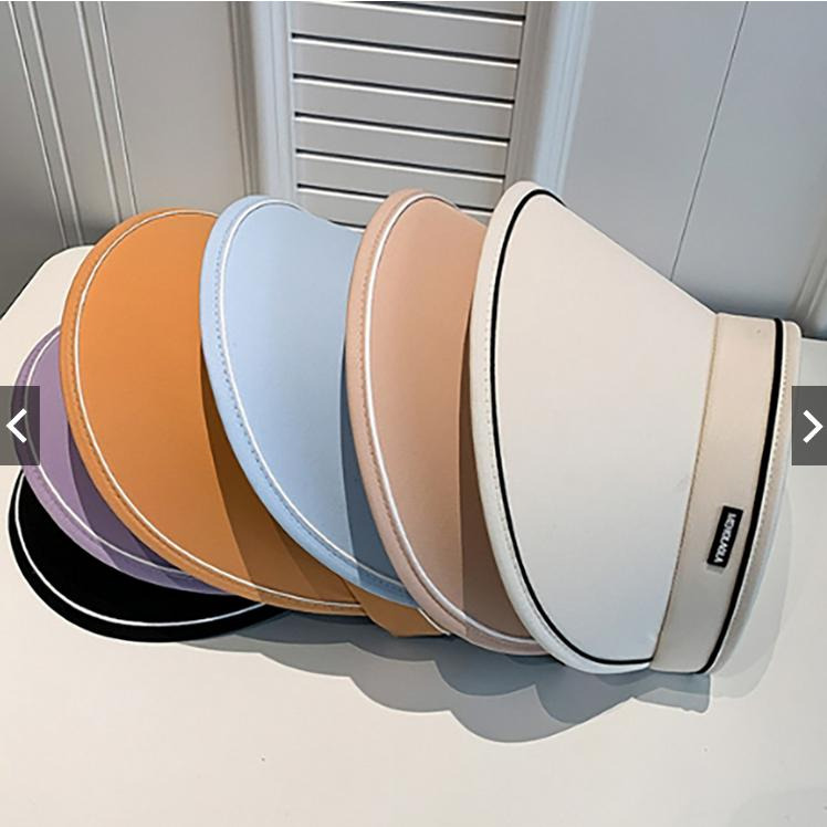 【小魚嚴選 防曬商品】大帽沿可摺疊防曬空頂帽 大帽檐遮陽帽 摺疊好收納  運動爬山遮陽-細節圖9