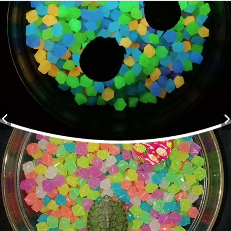 【小魚嚴選 台灣現貨】300顆入菱形夜光發光石 水族造景 家居盆栽 魚缸擺飾 園藝裝飾 開立電子發票-細節圖5