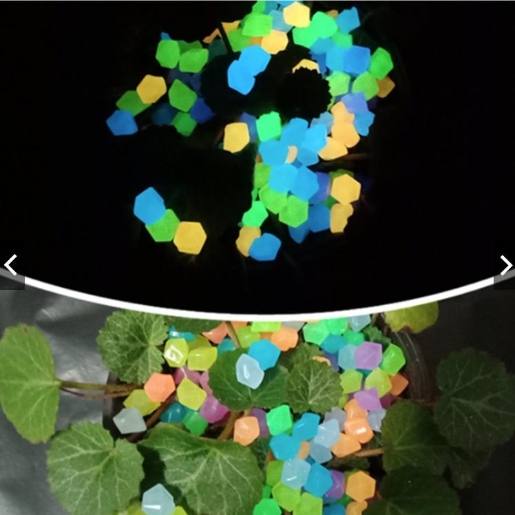 【小魚嚴選 台灣現貨】300顆入菱形夜光發光石 水族造景 家居盆栽 魚缸擺飾 園藝裝飾 開立電子發票-細節圖7