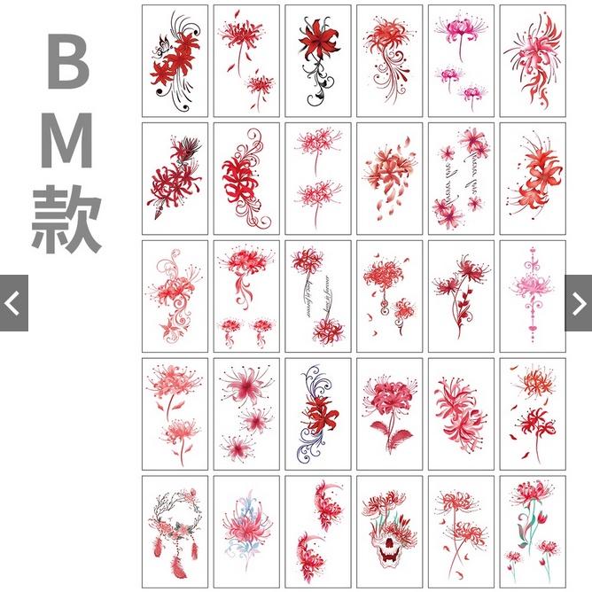 蝦皮店到店隔日配 電子發票【小魚嚴選紋身貼紙 快速出貨 】小清新紋身貼紙 1張1元 彩繪貼紙 人體彩繪 可水洗 紋身-細節圖3