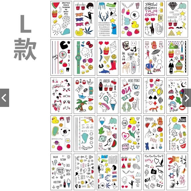 蝦皮店到店隔日配 電子發票【小魚嚴選紋身貼紙 快速出貨 】小清新紋身貼紙 1張1元 彩繪貼紙 人體彩繪 可水洗 紋身-細節圖7