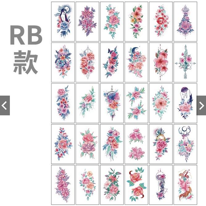蝦皮店到店隔日配 電子發票【小魚嚴選紋身貼紙 快速出貨 】小清新紋身貼紙 1張1元 彩繪貼紙 人體彩繪 可水洗 紋身-細節圖9