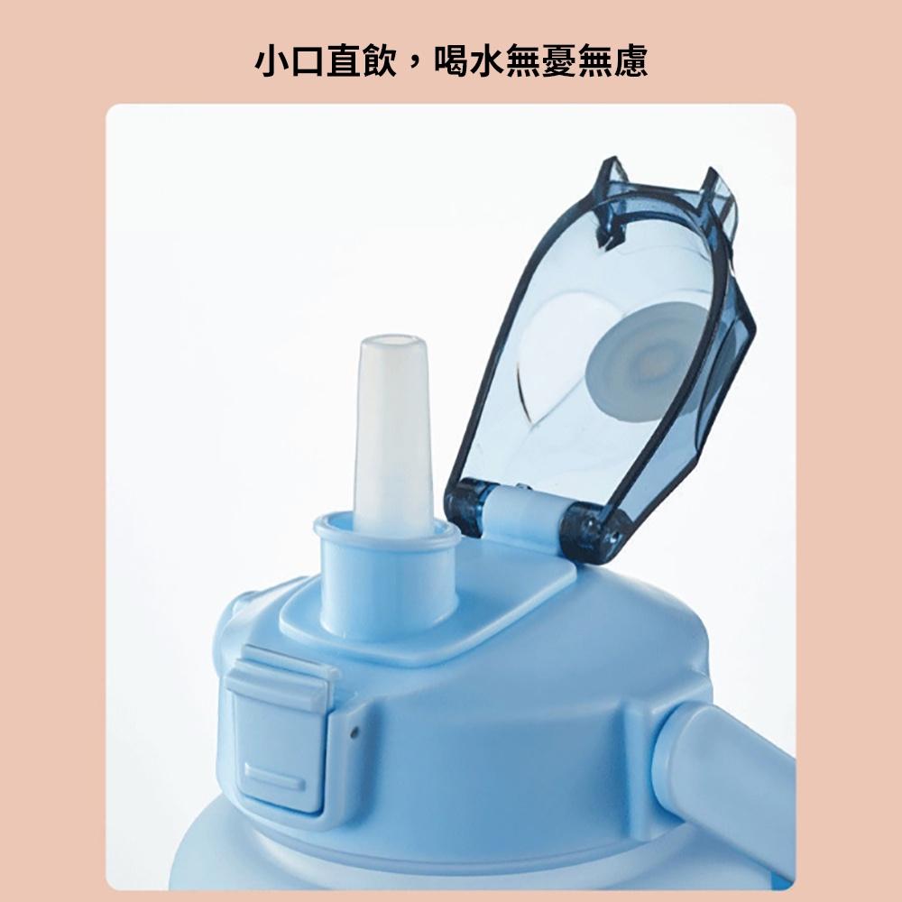 現貨配合蝦皮店到店隔日配【小魚嚴選生活家居】漸變磨砂超大容量2L水壺 兩公升冷水瓶 喝水神器 帶提把水杯 方便攜帶-細節圖4