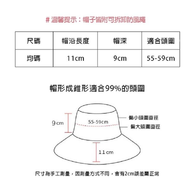 【小魚嚴選 防曬系列 】 雙色遮陽漁夫帽漁夫帽 大帽沿防曬 可折疊收納 漁夫帽 遮陽帽 海灘帽-細節圖8