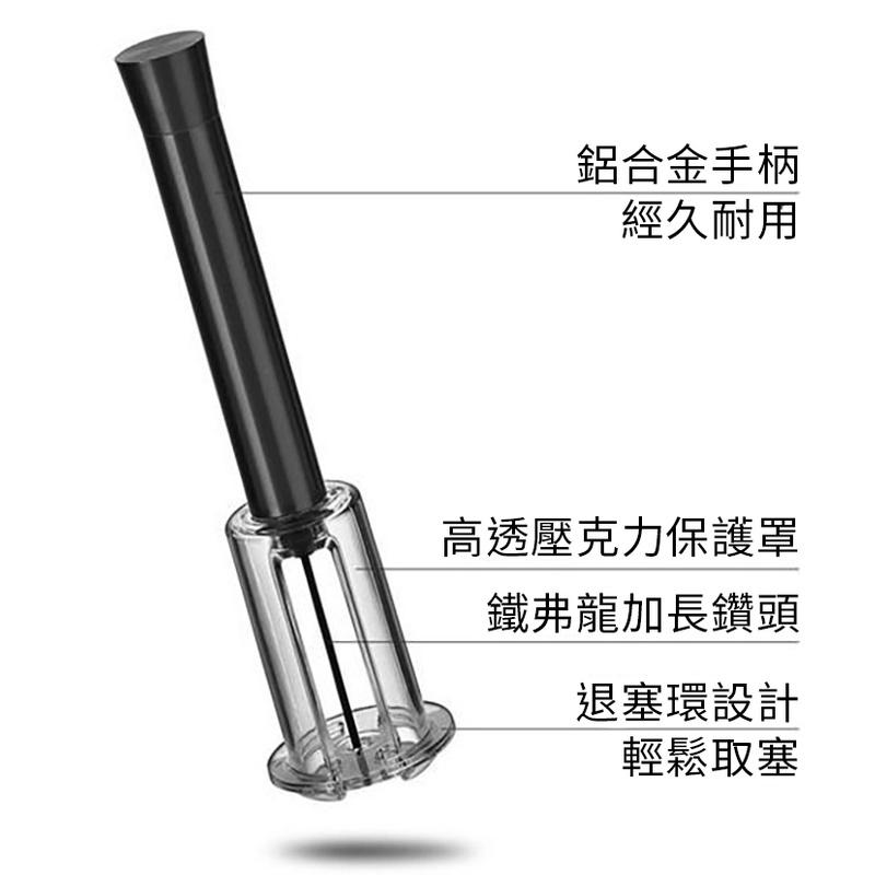 【小魚嚴選 台灣現貨】氣壓針式紅酒開瓶醒酒器套裝組禮盒-細節圖8
