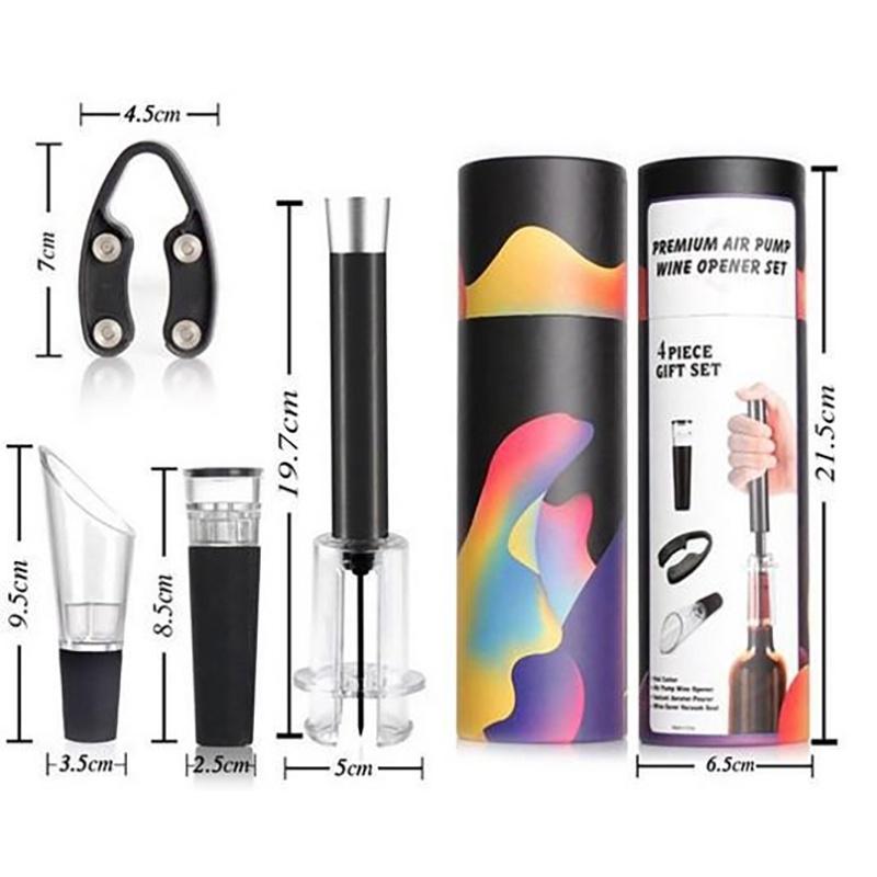 【小魚嚴選 台灣現貨】氣壓針式紅酒開瓶醒酒器套裝組禮盒-細節圖9