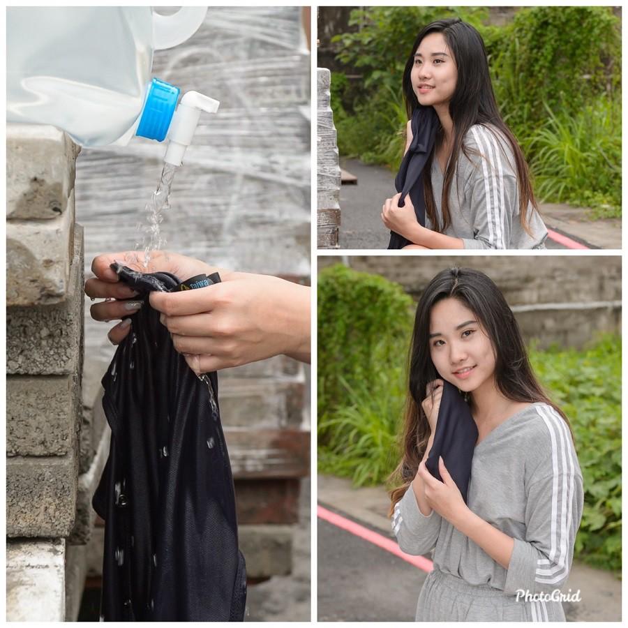 【小魚嚴選防曬產品 台灣製造 】台灣製360度全方位防曬頭巾 防曬 抗紫外線 臉部防曬-細節圖5