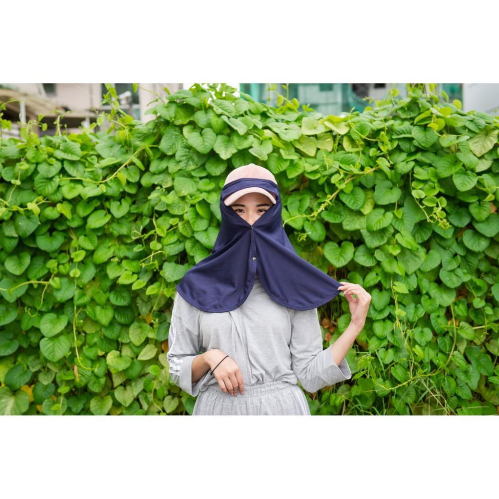 【小魚嚴選防曬產品 台灣製造 】台灣製360度全方位防曬頭巾 防曬 抗紫外線 臉部防曬-細節圖7