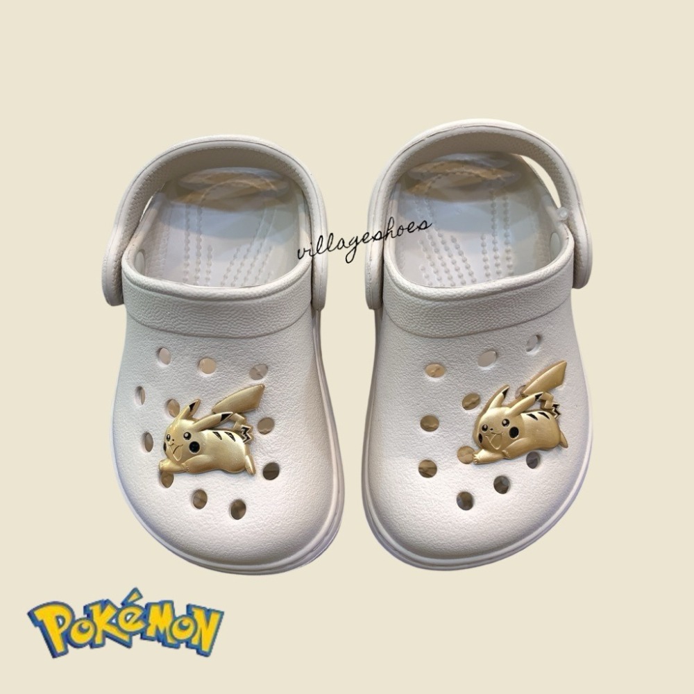 上新款🚛現貨🩶迪士尼DISNEY 小童 米奇 米妮 小熊維尼 奇奇蒂蒂 寶可夢 皮卡丘 布希鞋 洞洞鞋 防水拖鞋 洞-細節圖5