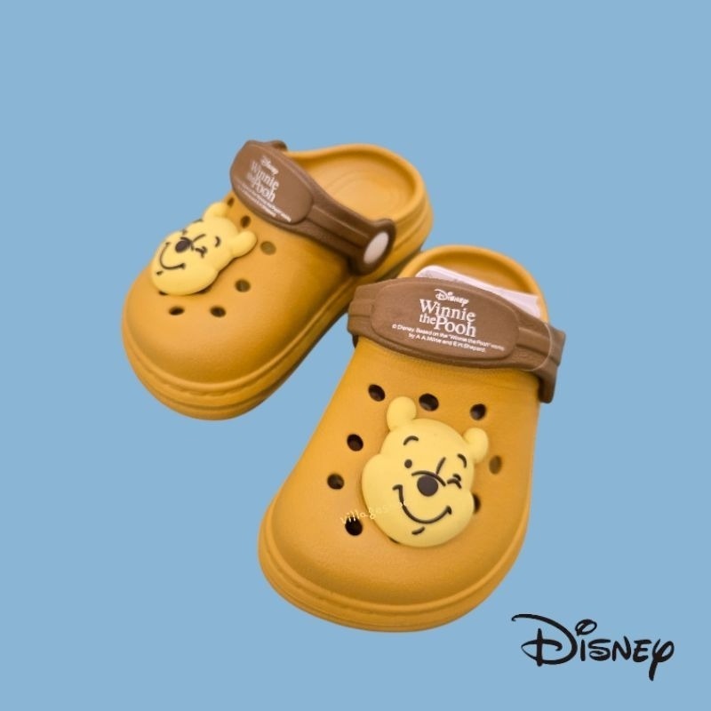 上新款🚛現貨🩶迪士尼DISNEY 小童 米奇 米妮 小熊維尼 奇奇蒂蒂 寶可夢 皮卡丘 布希鞋 洞洞鞋 防水拖鞋 洞-細節圖6