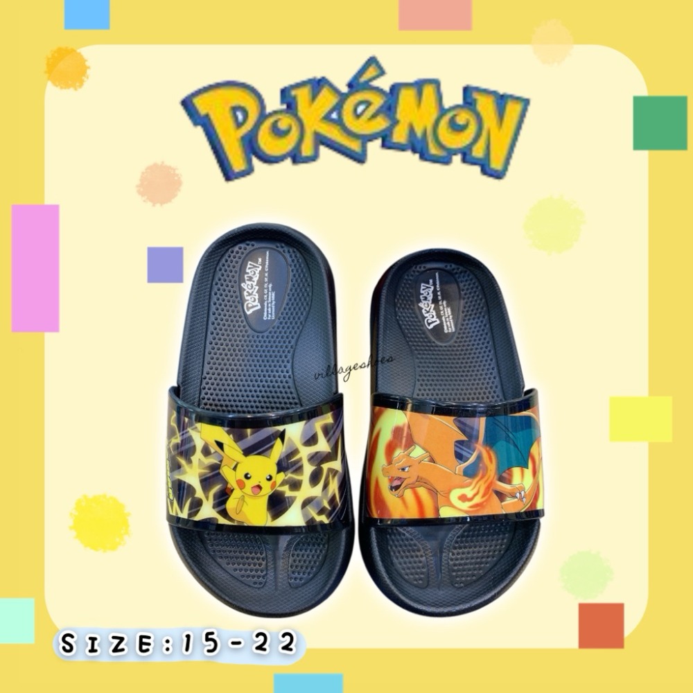 🚚POKEMON寶可夢 兒童 拖鞋 輕量 防水 台灣製造 皮卡丘 噴火龍 室內 室外 幼稚園 P24655-規格圖6