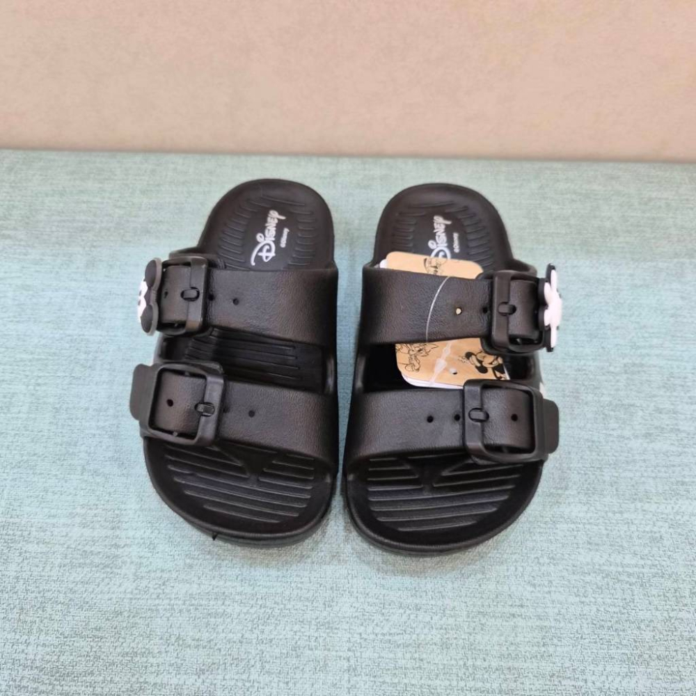 DISNEY 迪士尼 台灣製 正版授權 兒童拖鞋 防水拖鞋 輕量 黑 公主拖鞋 史努比拖鞋 米奇 小美人魚 325044-細節圖3