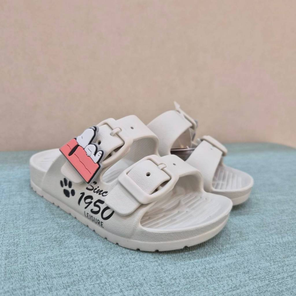 DISNEY 迪士尼 台灣製 正版授權 兒童拖鞋 防水拖鞋 輕量 黑 公主拖鞋 史努比拖鞋 米奇 小美人魚 325044-細節圖9