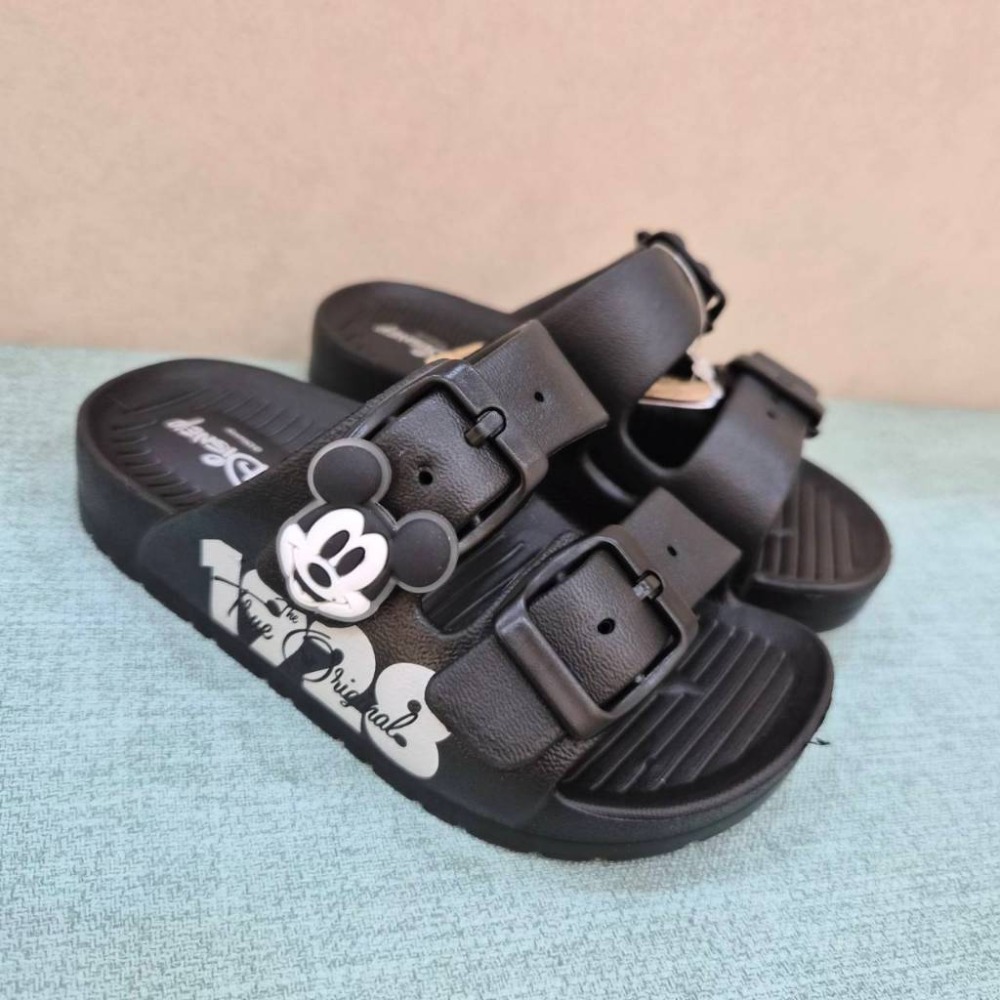 DISNEY 迪士尼 台灣製 正版授權 兒童拖鞋 防水拖鞋 輕量 黑 公主拖鞋 史努比拖鞋 米奇 小美人魚 325044-規格圖9